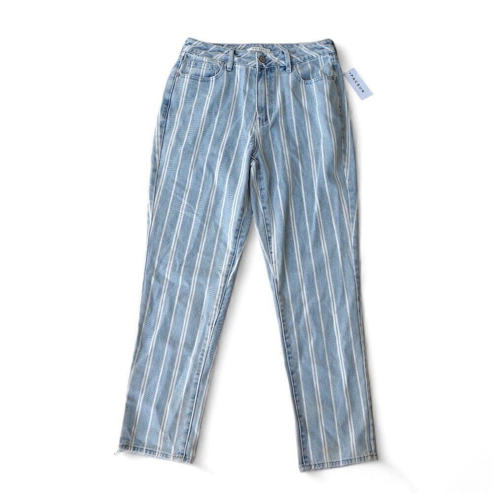 Pacsun Double Stripe Mom Jeans‎ Light Wash Women's 27